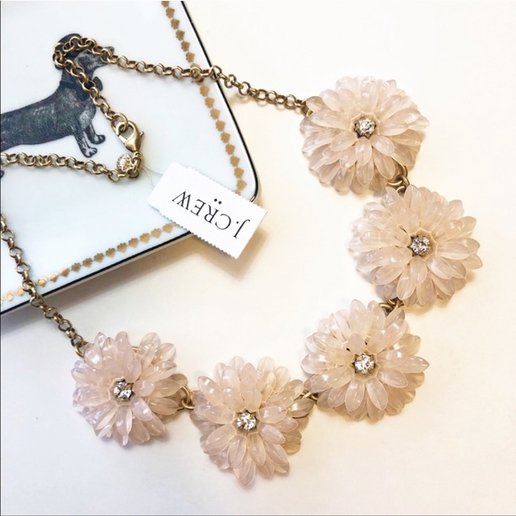 J. Crew Jewelry - NEW! JCrew Dahlia Burst Porcelain Flower Necklace